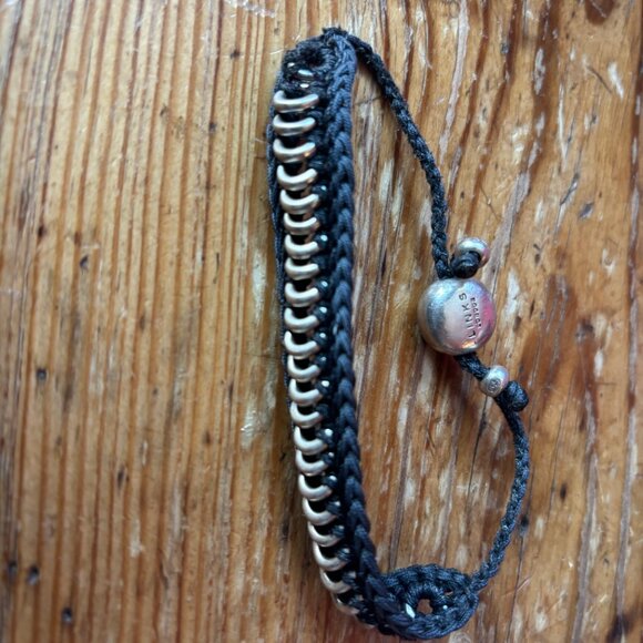 Links of London Silver and Black Sweetie Friendship Bracelet - Picture 4 of 4